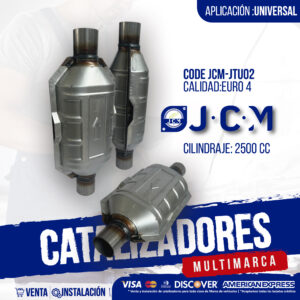 Catalizador JCM JTU02 Euro 4 Universal 2500 cc