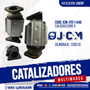 Catalizador JCM JTO11448 Euro 4 para Chery 1200cc | Multimarca
