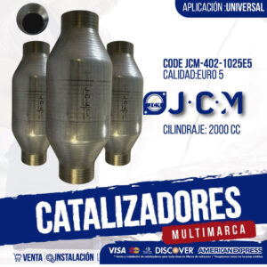 Catalizador JCM 402-1025E5 Euro 5 Universal para 2000cc