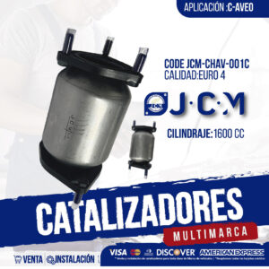 Catalizador JCM CHAV-001C Euro 4 para Chevrolet Aveo 1600cc