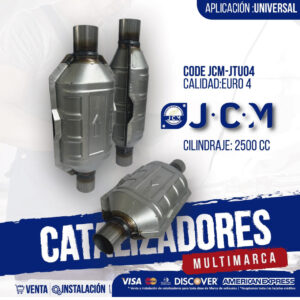 Catalizador JCM JTU04 Euro 4 Universal 2500 cc