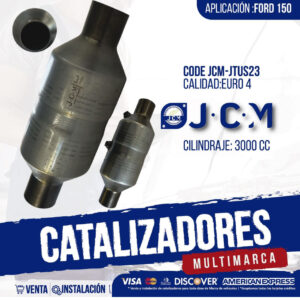 Catalizador JCM JTUS23 Euro 4 para Ford 150 3000 cc