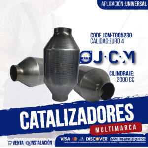 Catalizador JCM T005230 Euro 4 Universal 2000cc