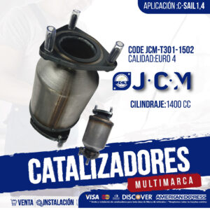 Catalizador JCM T301-1502 Euro 4 para Chevrolet Sail 1.4 1400cc